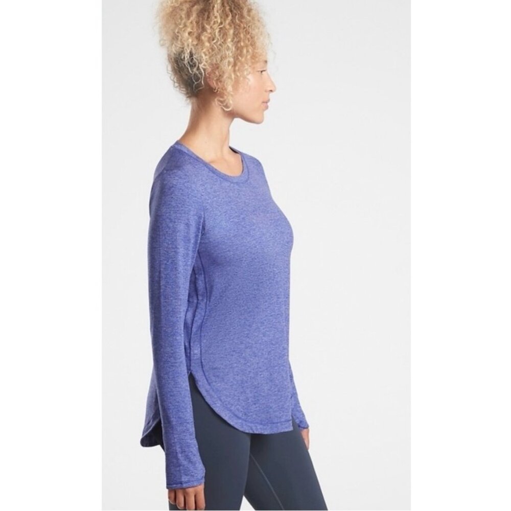 Athleta Uptempo Elevate Long Sleeve in Merlin Blue